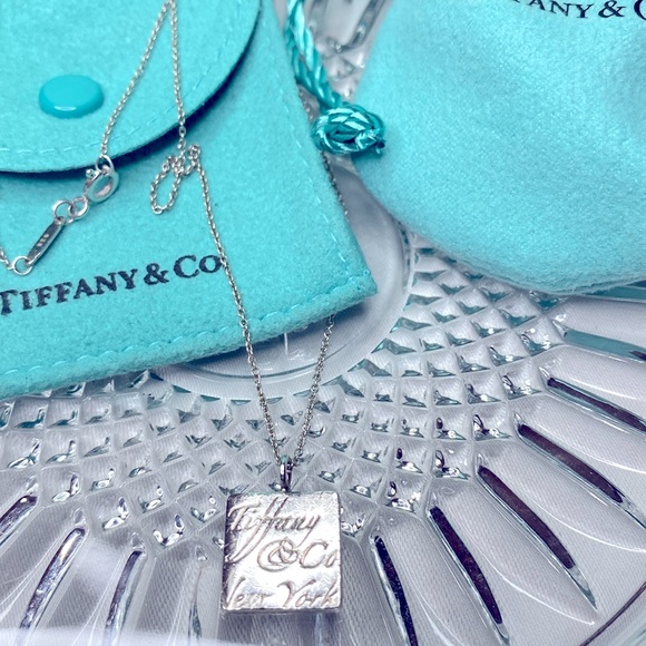 Tiffany & Co. Jewelry - Tiffany & Co New York Notes Square Pendant Necklace